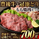 【ふるさと納税】豊後牛 もも 焼肉・冠地鶏 もも 焼肉 セット(合計700g・豊後牛もも300g＋鶏もも400g)牛肉 お肉 牛もも 鶏肉 とり肉 地鶏 鶏もも バーベキュー 冷凍 和牛 国産 大分県産【106400600】【まるひで】