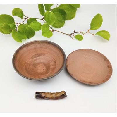 ふるさと納税 備前市 備前焼蓋つき茶碗と箸置き1セット(登り窯) |  | 01