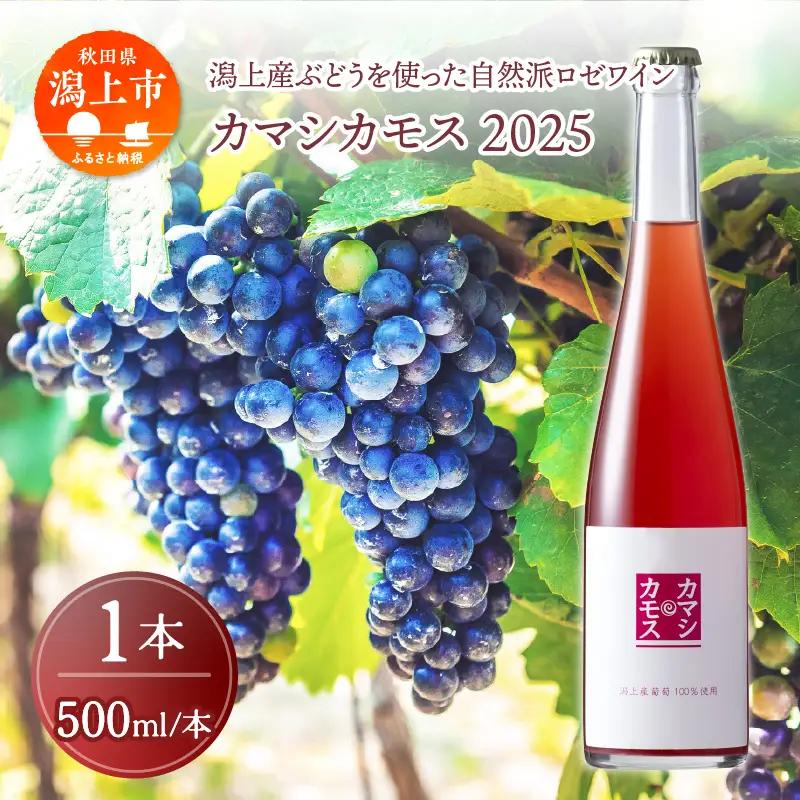 カマシカモス 2025年 ロゼ 中辛口 1本【むつみワイナリー】