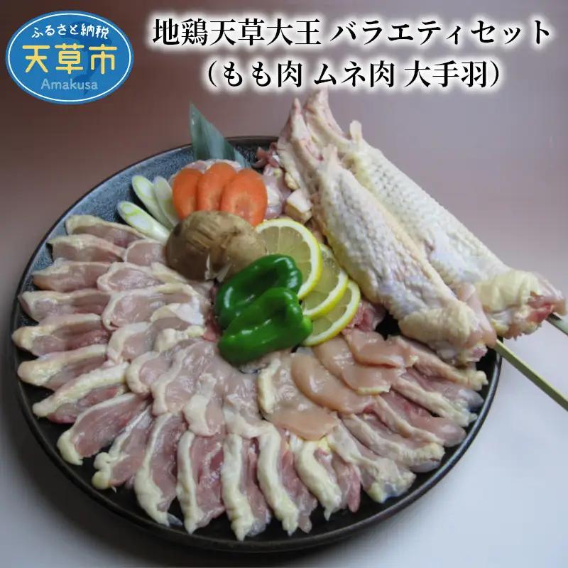 S081-006A_地鶏天草大王 バラエティセット（もも肉 ムネ肉 大手羽）