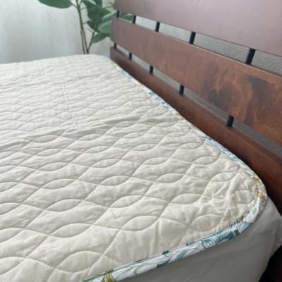 ふるさと納税 泉大津市 【訳あり・掘出し物】　麻(リネン)混敷パッド　シングル　中わた脱脂綿100%　ブルー　1枚　3452 |  | 03