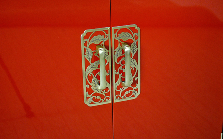  45朱塗リビングボード 朱と黒 UV漆 〈創業明治2年、田中家具謹製〉二本松伝統家具 【田中家具】