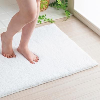 ふるさと納税 海南市 思わず頬ずりしたくなるバスマット プレミアム60×90cm　ホワイト