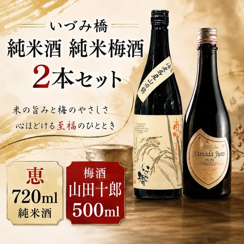 日本酒 いづみ橋 純米酒 純米梅酒 2本セット