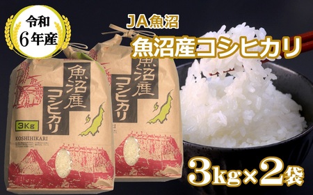 令和7年産 魚沼産コシヒカリ 3kg×2袋 クラフト袋 JA魚沼 / コシヒカリ コシヒカリ コシヒカリ コシヒカリ