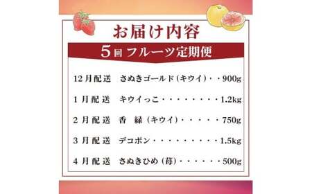旬のフルーツ定期便 5回 Bコース フルーツ 定期便