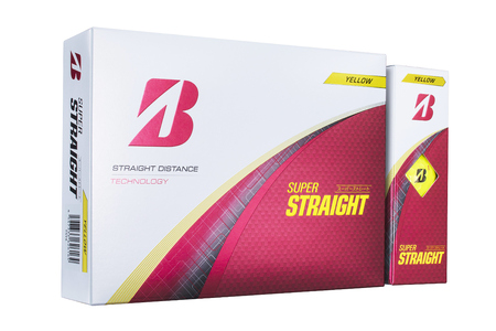 SUPER STRAIGHT イエロー 1ダース 2025年モデル ブリヂストン ゴルフボール 日本正規品 [1777]