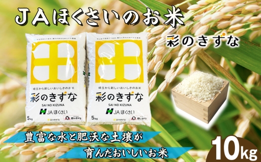 鴻巣市産「彩のきずな」5kg×2（10kg） ／ 令和7年産 2025年産 米 精米 お米 コメ こめ おこめ kome okome 国産米 5キロ ご飯 ブランド米 もっちり 粘り 強い 甘み 冷めてもおいしい おにぎり お弁当 家庭用 和食 取り寄せ グルメ 埼玉県 No.572