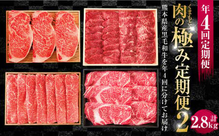 【年4回定期便】くまもと肉の極み定期便② あか牛 赤牛 くまもとあか牛 和牛 定期便 熊本県産 肉 お肉 牛肉 牛 国産