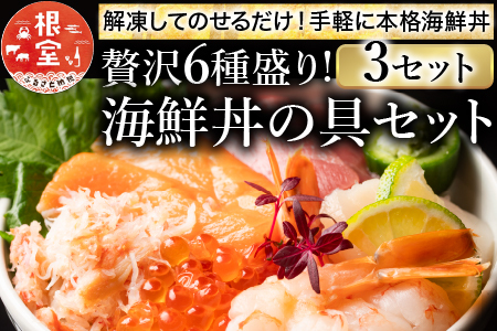 海鮮丼の具(6種盛り)×3セット A-10006