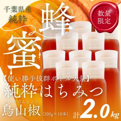 ふるさと納税 大網白里市 千葉県産純粋はちみつ【計2kg】からすざんしょう200g×10本