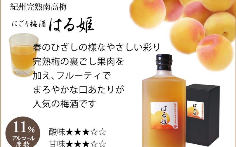 自家農園産　完熟南高梅梅酒　２種（各500ml）　yokosho004A