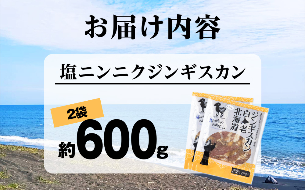 塩ニンニクジンギスカン 600g (300g×2)