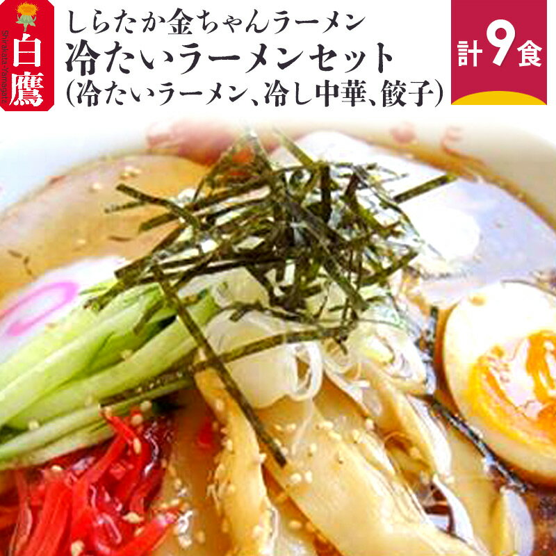 【ふるさと納税】しらたか金ちゃんラーメン 冷たいラーメンセット (冷ラーメン、冷し中華、餃子) 計9食