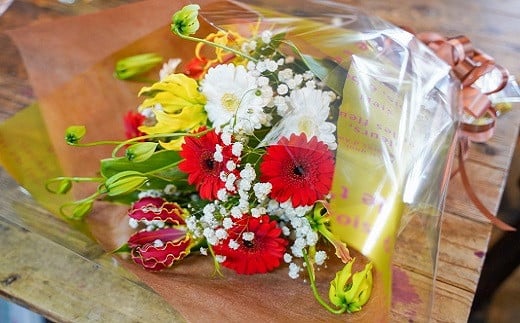 〈予約受付〉 【クリスマス・お正月】栄光・炎の花 グロリオサの花束(サイズ大)　H092-065