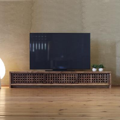 ふるさと納税 大川市 テレビボード　古都　3枚引戸　Lタイプ　琥珀色　174x45x29　大川市　WAプラス