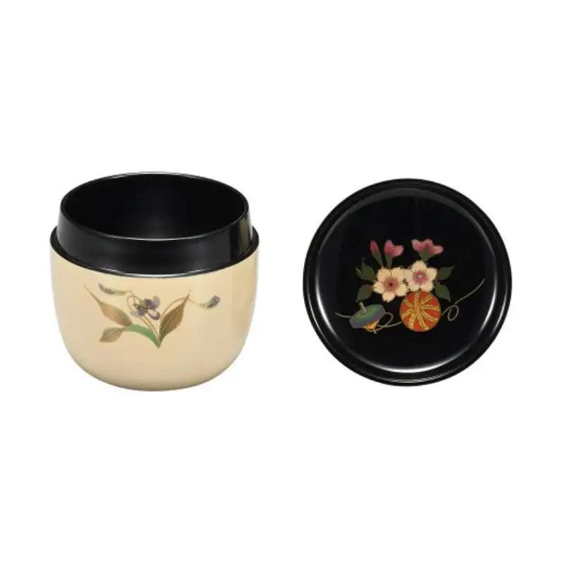 輪島塗　中棗（わらべ 春） wa013 塗　棗　茶　漆器　漆器