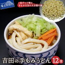 【ふるさと納税】 手もみ 麺 吉田のうどん 12食 セット うどん 名物 山梨 富士山 水 料理 生麺 ご当地 特産品