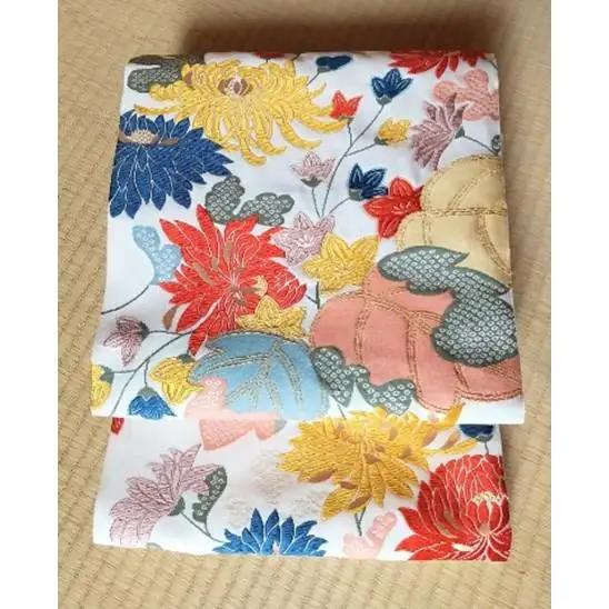 【山口成織物】西陣織 緞子袋帯『小袖菊桐文』【手機】【お仕立付き】