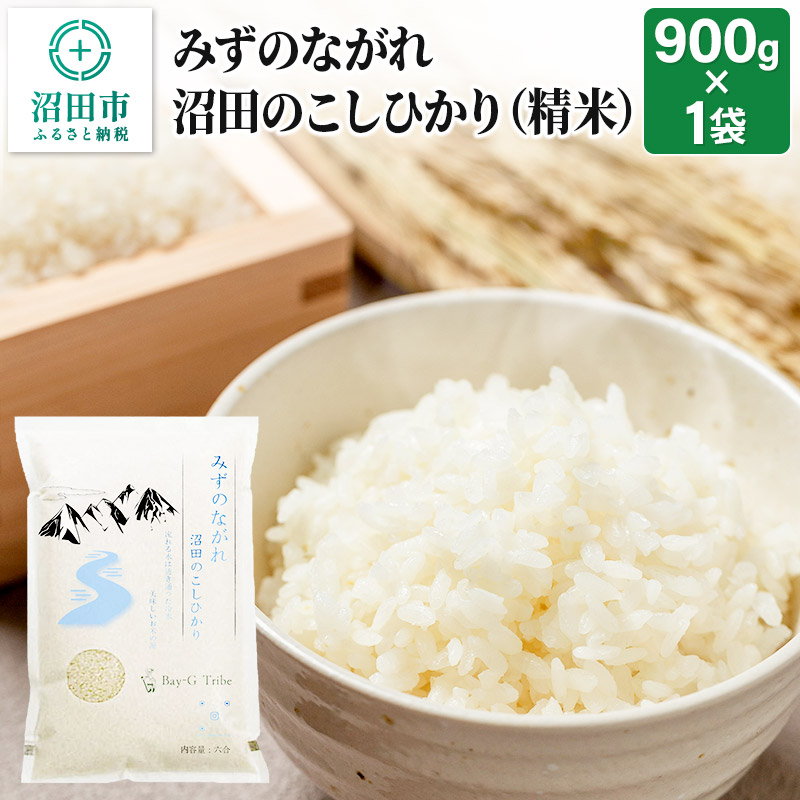 令和6年産 沼田のこしひかり「みずのながれ」お試し六合 900g 精米 白米 コシヒカリ