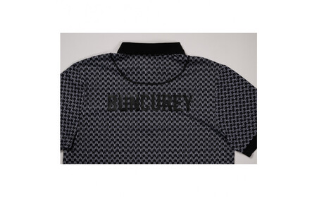 BUNCUREY　ゴルフウェア　モノグラム半袖ポロシャツ（BM23SS-01-006）ブラック／サイズ6
