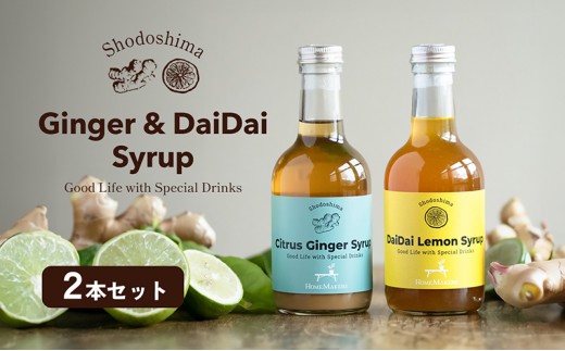 
            【 小豆島 】小豆島ジンジャー&ダイダイレモンシロップ2本セット シロップ ジンジャー  飲料 ドリンク シロップ ギフト 贈り物 香川 香川県 土庄 土庄町
          