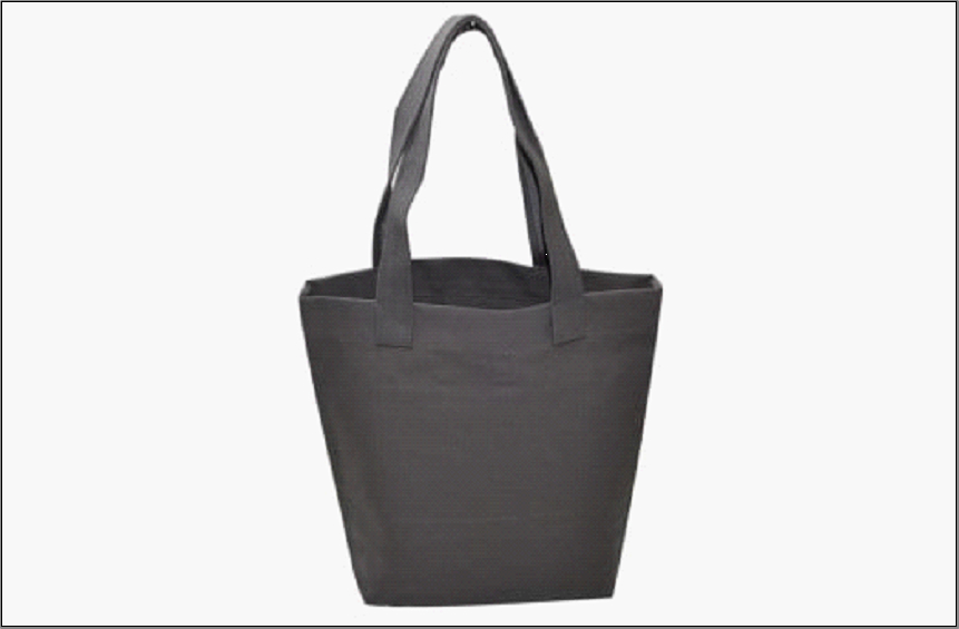 【福岡市の縫製工場オリジナルブランド　OKUNIYA】A4トートバッグ グレー