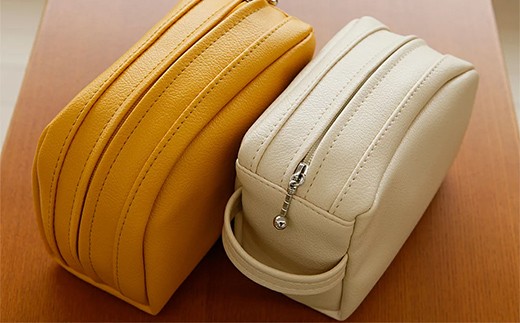 No.227-10 上質なPVCレザー化粧ポーチ（ピンク）