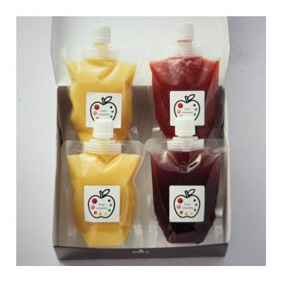 ふるさと納税 高石市 【冷凍4個】大阪名物ミックスジュースと濃厚フルーツスムージーセット　高級果物専門店が贈る贅沢な一杯