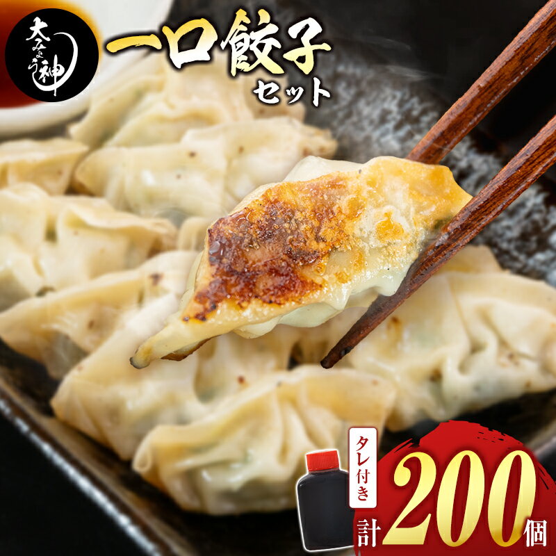 【ふるさと納税】「一口餃子の大明神」一口餃子セット 計200個 （50個入×4袋） タレ付き