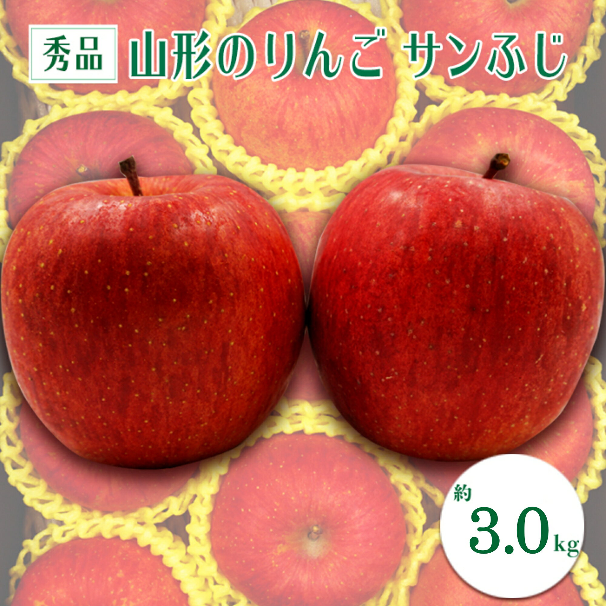 【ふるさと納税】【2026年発送】「秀品」山形のりんご（サンふじ）約3kg_H083(R8)