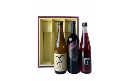 「瀬戸・たかまつネットワーク」蔵元のこだわり　讃岐の地酒セットB(さぬきワイン750ml・小豆島酒造 うとうと720ml・勇心酒造 リセノワール500ml)（瀬戸・高松広域連携中枢都市圏共通返礼品） | お酒 酒 ワイン 日本酒 母 父 赤ワイン フルーティー 爽やか 地酒 セット ギフト 贈答 香川県 三木町 |_mk097-004