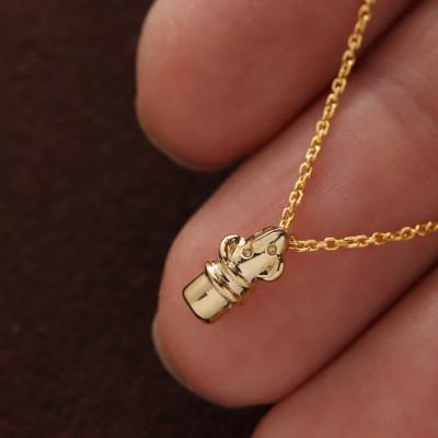 ふるさと納税 山梨県 【縄文アクセサリーDo_goods】K18製　コメ踊る埴輪ネックレス　700-091 |  | 01