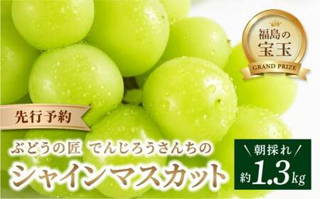 【 先行予約 2025年発送 】 シャインマスカット 1.3kg 2房 2024年発送 冷蔵 高級 種無し 種なし ブドウ ぶどう 品種 果物 甘さ 香り 美味しい 食べ方 人気 ランキング おすすめ 家庭用 贈答用 ギフト 故郷 ふるさと 納税 福島 ふくしま 田村 田村市 たむら 鈴木農園 でんじろうさん