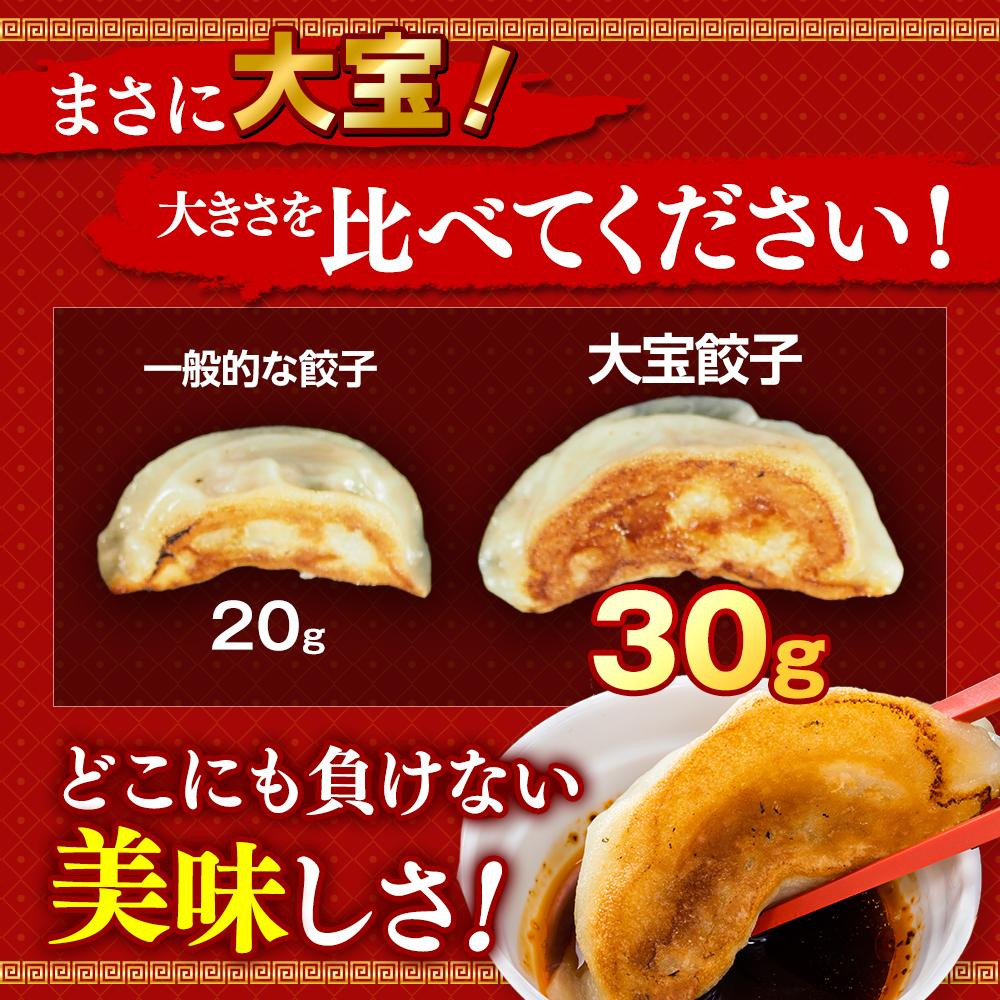 【父の日当日にお届け】全て国産食材、銘柄豚使用！肉汁あふれる！【横浜大宝餃子】もちもち国産ジャンボ大宝餃子120個（30個×4）老舗餃子メーカー 横浜中華 焼餃子 冷凍餃子 ギョーザ ぎょうざ 大きい