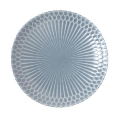 ふるさと納税 瑞浪市 【4枚SET】美濃焼 さざなみ 13皿 ブルーグレー 13.3×2.2cm |  | 01