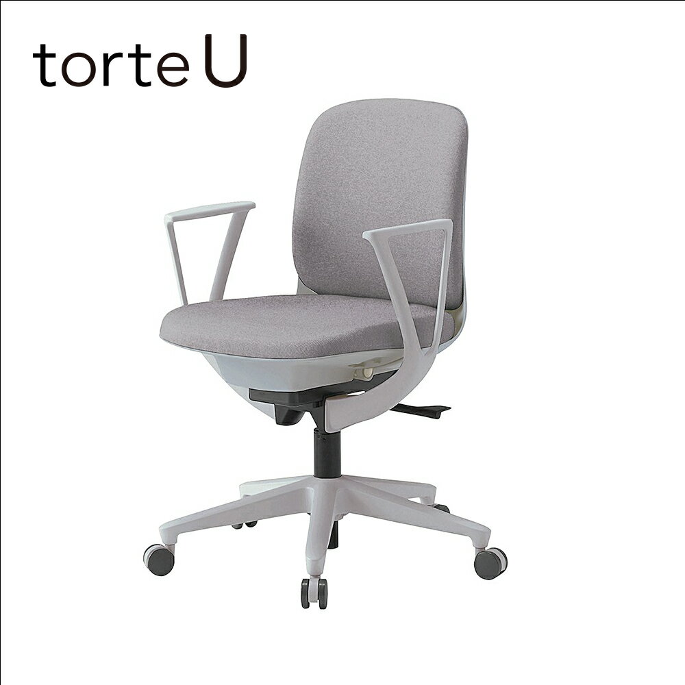 【ふるさと納税】イトーキ『トルテU』 ロータイプ 肘付き ナイロンキャスター フレーム：ライトグレーG(KJ-346CF-GNT6F)