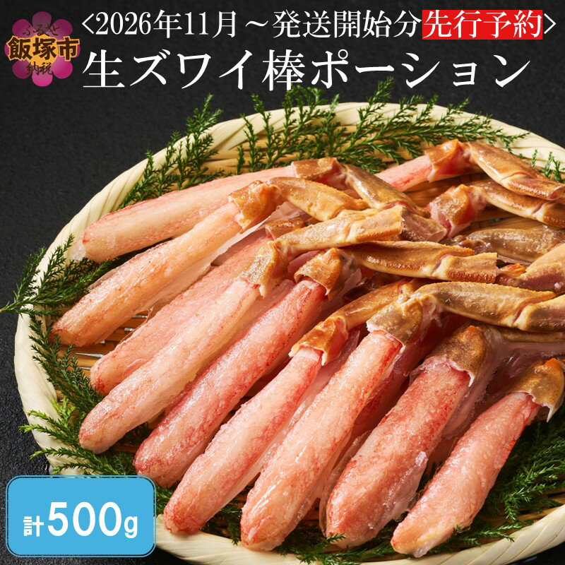 【ふるさと納税】生ズワイ棒ポーション(500g)＜2026年11月から発送開始分先行予約＞【C1-007】