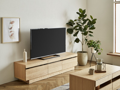 【開梱・設置】ミリオン 166cm テレビボード（ナチュラル）　AX023