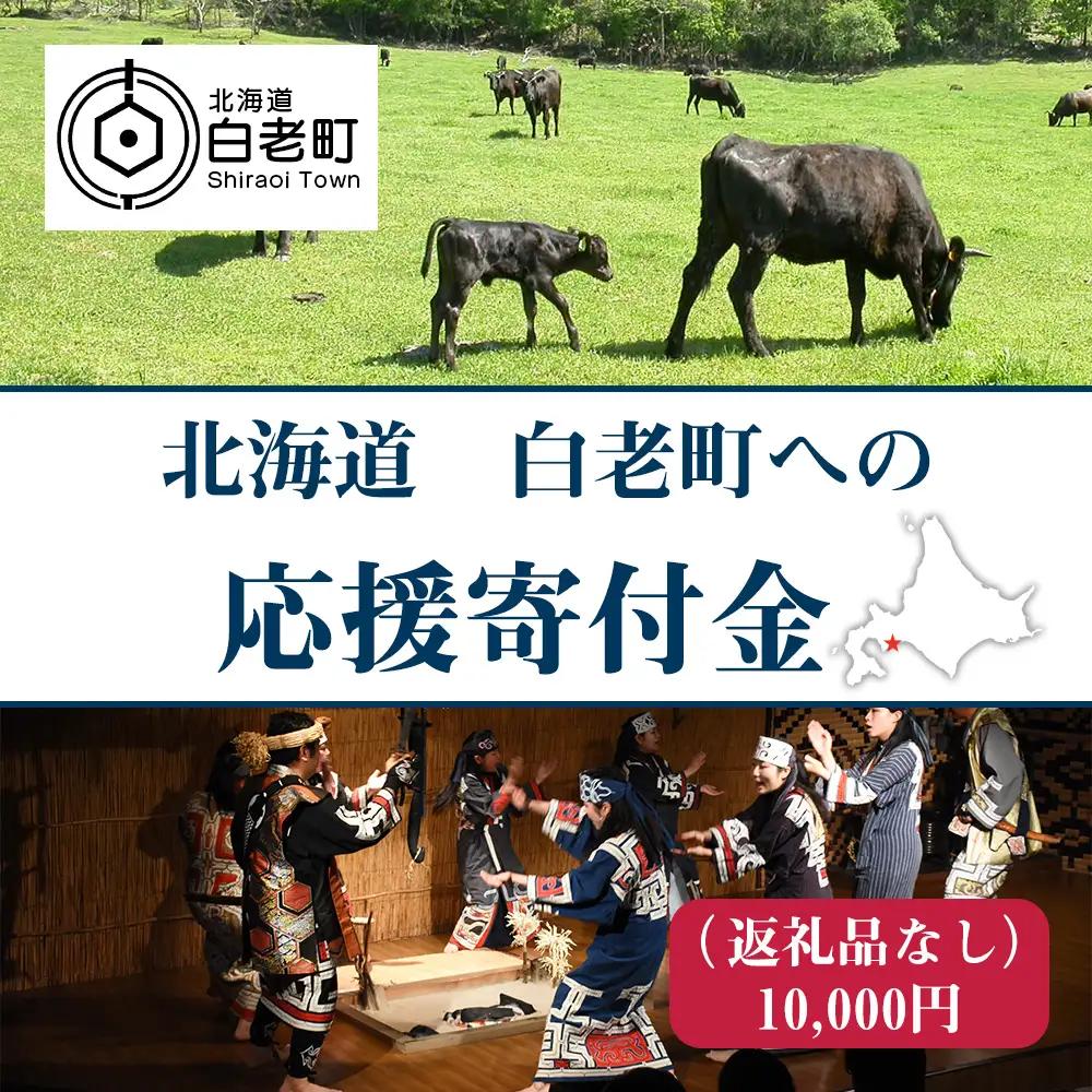 北海道 白老町☆応援寄付金☆【返礼品なし】10000円