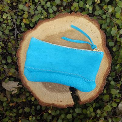 ふるさと納税 宍粟市 鹿革コレクション　生きた証　ジッパーモデル【翠×牡丹雪×露草】　AN22　 |  | 02