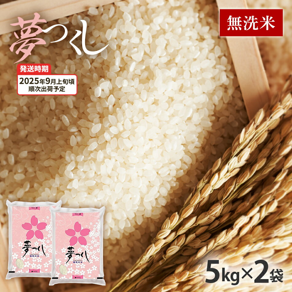 【ふるさと納税】夢つくし 令和7年産　【9月上旬頃より順次出荷予定】福岡県産ブランド米「夢つくし」無洗米　計10kg お取り寄せグルメ お取り寄せ 福岡 お土産 九州 福岡土産 取り寄せ グルメ 福岡県