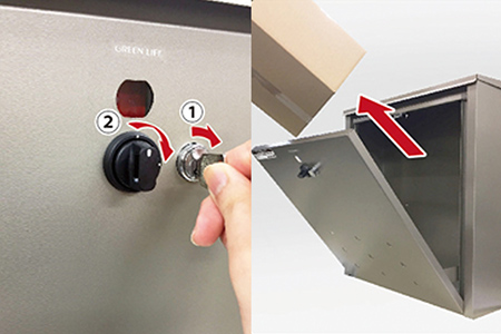 スチール宅配ボックス（ポスト兼用） 壁掛けも可能 [グリーンライフ] 【058P001】