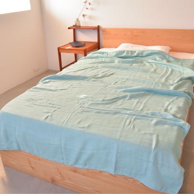 ふるさと納税 蒲郡市 cumuco クムコ 6重ガーゼケット シングル _みずいろ【G0286】