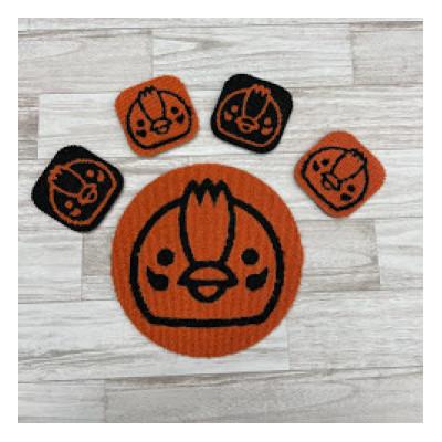 ふるさと納税 入間市 いるティー　【COCAPE】　タイルカーペット　コースター4枚　鍋敷1枚　セット　ハロウィン