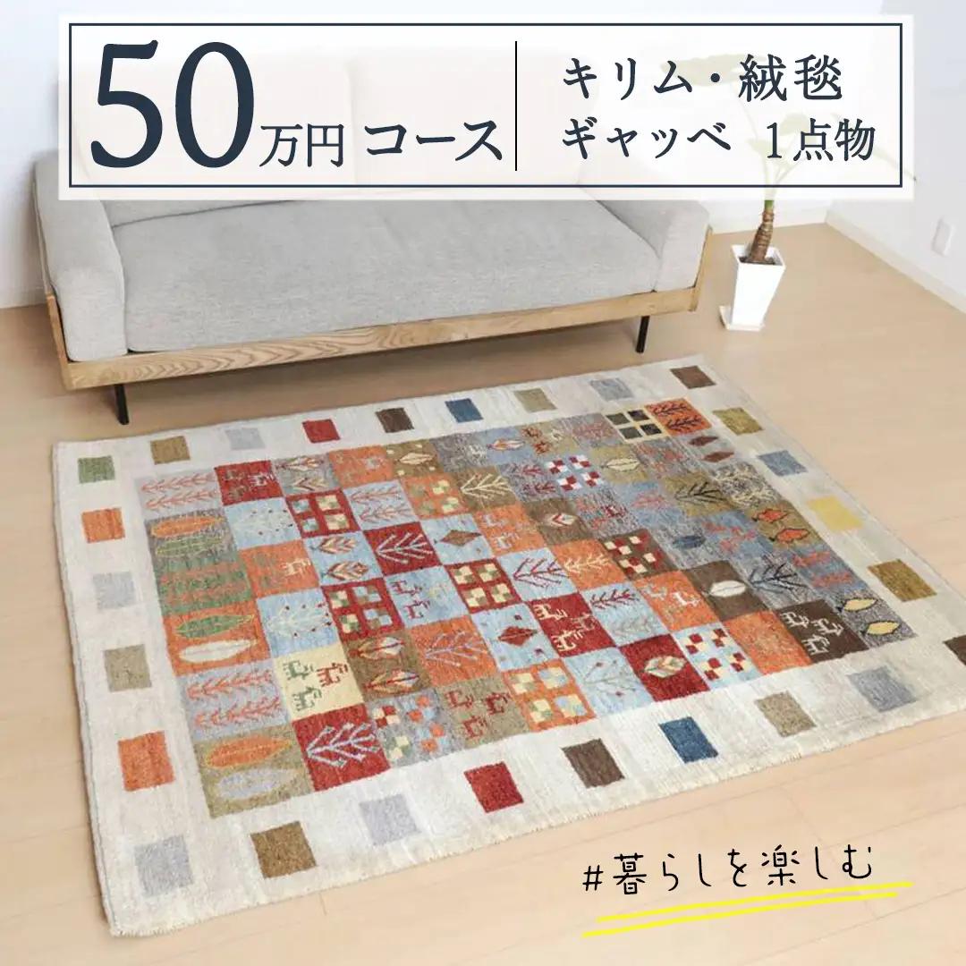 【50万円コース】キリム・絨毯・ギャッベ　豊富なカタログから自由に選べる！【各 限定1点 】 ラグ カーペット じゅうたん 手織り インテリア