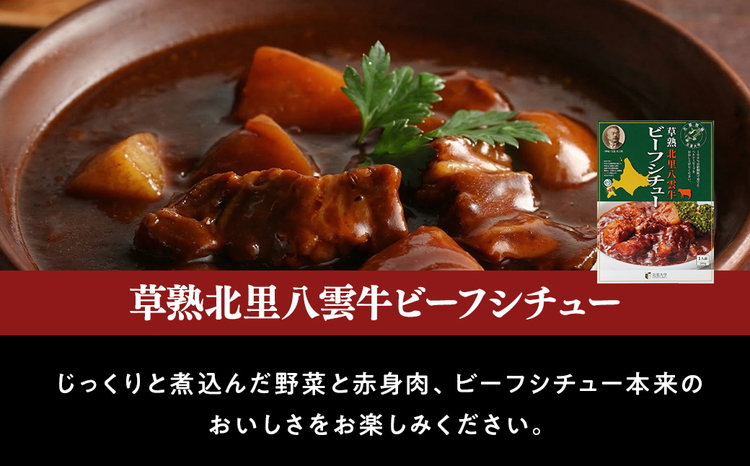 北里八雲牛 加工品3点詰め合わせ(2セット)【 ビーフシチュー カレー コーンビーフ 加工品 肉加工品 おうちごはん 簡単調理 レトルト 詰め合わせ セット 食品 グルメ お取り寄せ お取り寄せグルメ