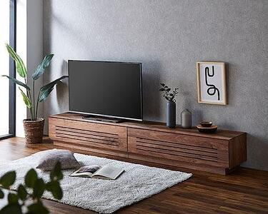 【開梱設置】テレビ台 ルーチェ 無垢 ウォールナット 幅254-304cm TV テレビボード TV台 TVボード ローボード 家具