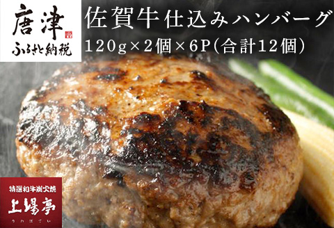 佐賀牛仕込みハンバーグ 120g×2個×6P(合計12個) 佐賀牛と佐賀産豚肉をブレンド 贈り物 お土産 小分け「2023年 令和5年」