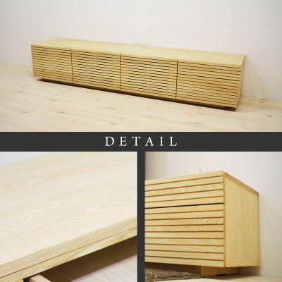 ふるさと納税 大川市 【大川家具】無垢材　テレビボード　ハイタイプ　風雅type2　ローボードWA　幅2000【設置付き】 |  | 02